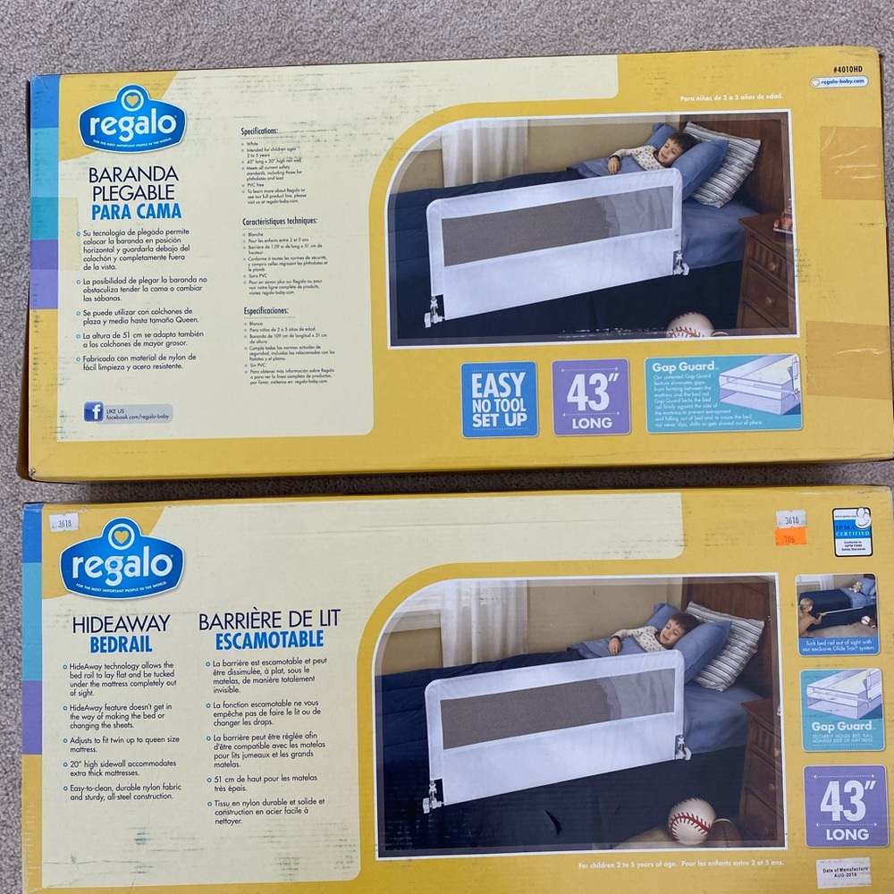 Two bed rails
